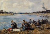 Boudin, Eugene - Laundresses on the Bankes of the Touques